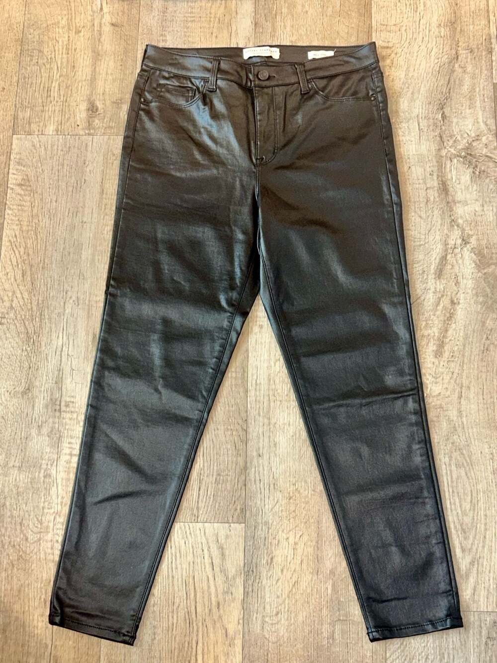 Social Standard by Sanctuary Coated Faux Leather Ankle Skinny Pants